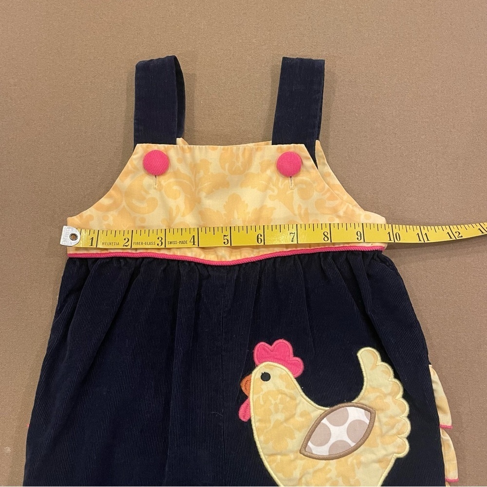 Shrimp & Grits Kids Corduroy Chicken Girls Jumper Size 6M - Picture 9 of 11
